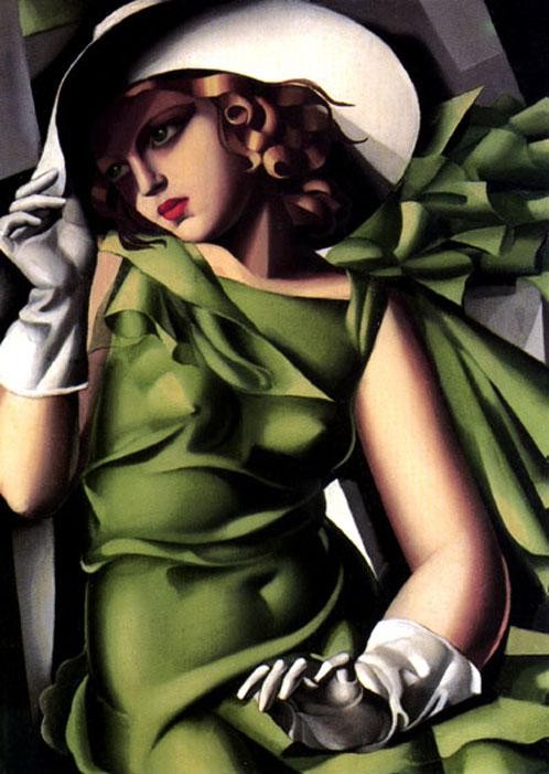 Tamara de Lempicka Girl in a Green Dress